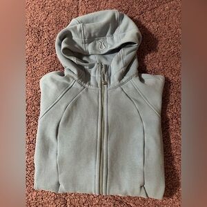 Lululemon full zip scuba hoodie jacket dusty blue sz 10